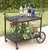 Savannah Outdoor Aluminum Serving Tea Cart Close Up Image