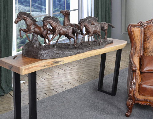 Five Horses Running Bronze Large 67 Inch Wide