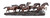 Five Horses Running Bronze Large 67 Inch Wide Room Scene