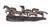 Five Horses Running Bronze Large 67 Inch Wide Close Up Image