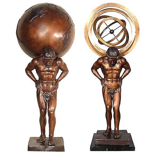 Pair Men Sundial Globe (KIT)