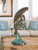 Manatee Mom and Baby on Marble Base in Special Patina 21 Inches Tall