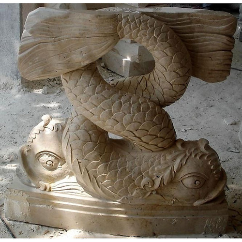 Pair of Gold Travertine Table Bases