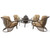 Grand Bonaire Weave 6 Piece All Inclusive Outdoor Firepit Set (KIT) Close Up Image