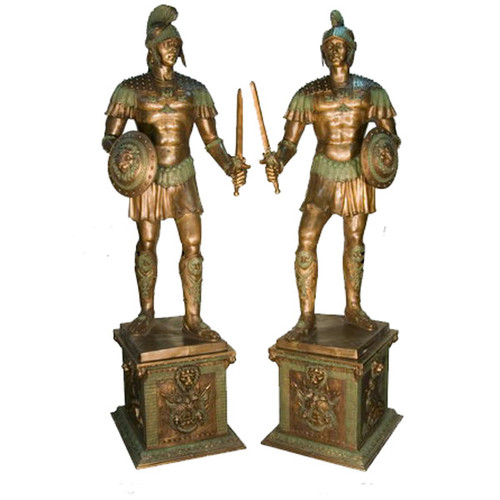 Pair Roman Soldier w Base  LF RT