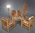 Fur Teak Lodge Arm Chair Room Scene