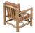 Fur Teak Lodge Arm Chair Close Up Image
