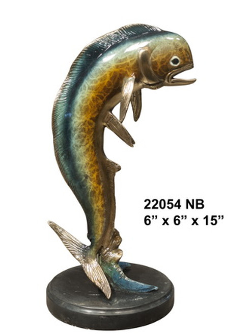 Dorado on Marble Base in Special Patina