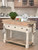 Farmhouse Island Work Console  White Chalk and Natural