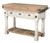 Farmhouse Island Work Console  White Chalk and Natural Room Scene