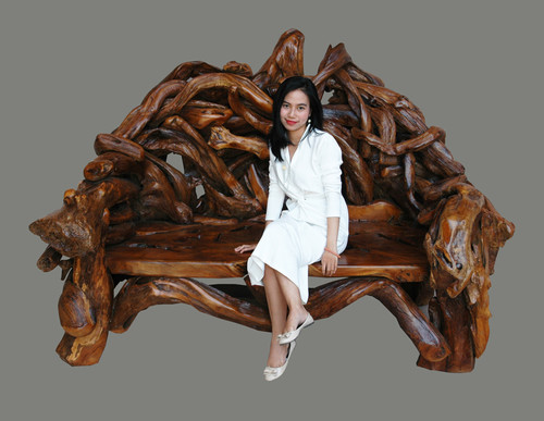 Grand Teak Bench in  Natural Finish