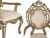 Platine Rococo Dining Arm Chair Close Up Image