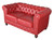 Classic Chesterfield  Loveseat Red