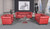 Classic Chesterfield  Loveseat Red Room Scene