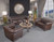 Classic Chesterfield Brown Sofa Room Scene