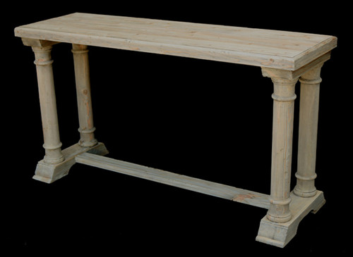 Farmhouse Wood Natural Console Sofa Hall Table