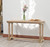 Farmhouse Wood Natural Console Sofa Hall Table Close Up Image