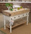 Marble Top 3 Drawer Kitchen Island In Chaulk White