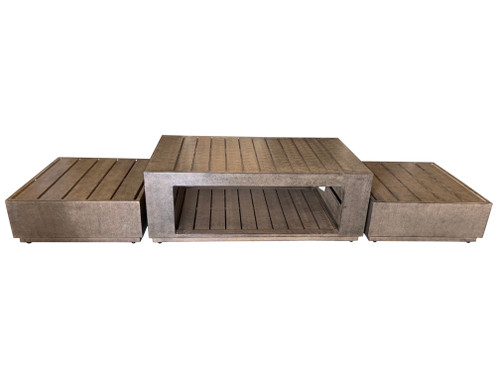 Mountain Studio Outdoor Table Coffee Set of 3, Aluminum