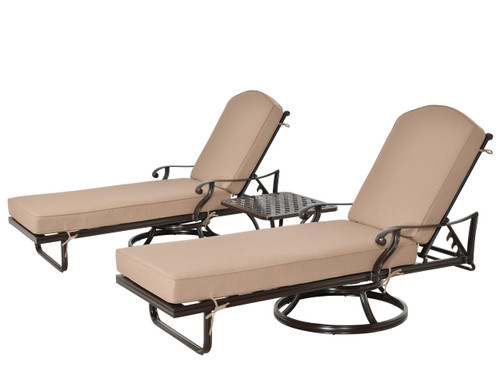Savannah Swivel Chaise Lounge Set Of 3 Close Up Image