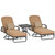 Grand Bonaire Weave Swivel Chaise Lounge Set of 3 Close Up Image
