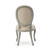 Mystique Gray Mahogany Casual Dining Side chair Close Up Image