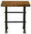 Wood and Industrial Iron Mango Parquet Lamp Table 24 Inch Close Up Image