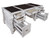 Mystique Gray Mahogany Monarch Executive Desk Close Up Image