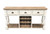 Farmhouse Console Wine Rack White Chalk Finish and Natural Top Room Scene