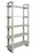 Mystique Gray Mid Century Rustic Bookshelves Etagere