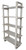 Mystique Gray Mid Century Rustic Bookshelves Etagere Close Up Image