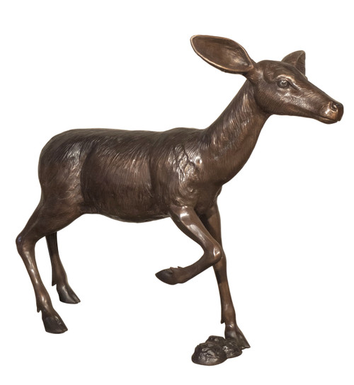 Bronze Fawn Standing 47 Inches Long