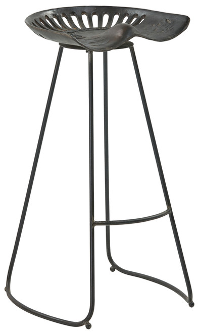 Cast Iron Tractor Seat  Bar Height Industrial Stool