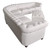 Classic Chesterfield White Sectional with Ottoman (KIT) Close Up Image