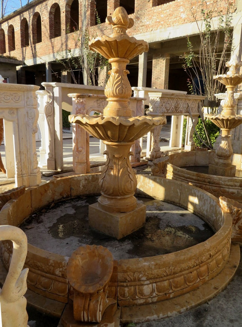 Yellow Stone Marble Fountain