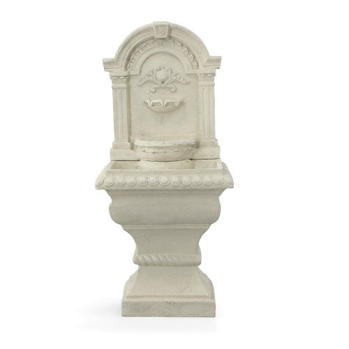 Self Contained Wall Fountain with Base and Pump