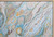 Abstract Coastal Beige with Natural Wood Frame Room Scene
