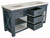 Customizable Double Bathroom Vanity with Marble Top 72"W Charcoal Close Up Image