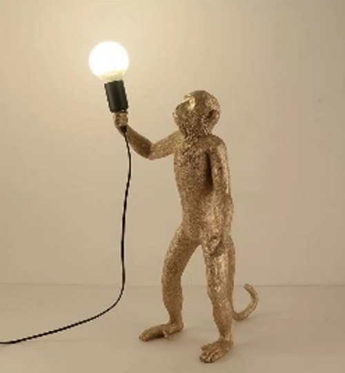Golden Monkey Standing Table Lamp 21.5 inches