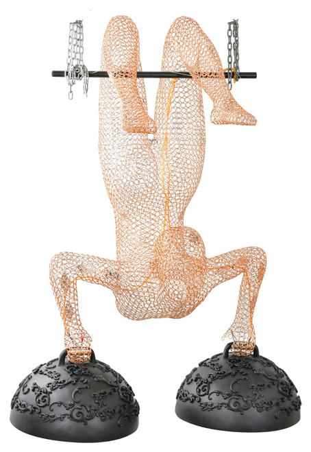 Iron Acrobat Chandelier Sculpture Close Up Image