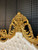 Grand Carved Mahogany Tufted Poster King Bed Close Up Image