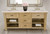 Customizable Double Bathroom Vanity with Marble Top 72"W Beachstone Room Scene