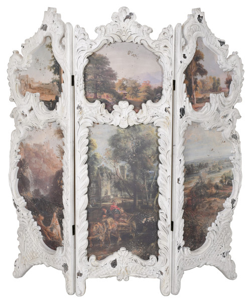 Three Panel Portrait Room Divider Screen