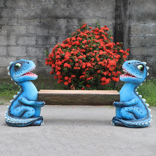Blue Dinosaur Buddies Bench
