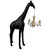 Small Black Giraffe Lamp Room Scene