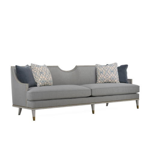 161 - Intrigue  Collection Transitional  HARPER VINTAGE BLUE 110INCH SOFA