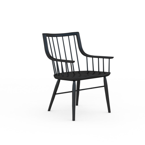278 - Frame Windsor Arm Chair-Accent Black Close Up Image