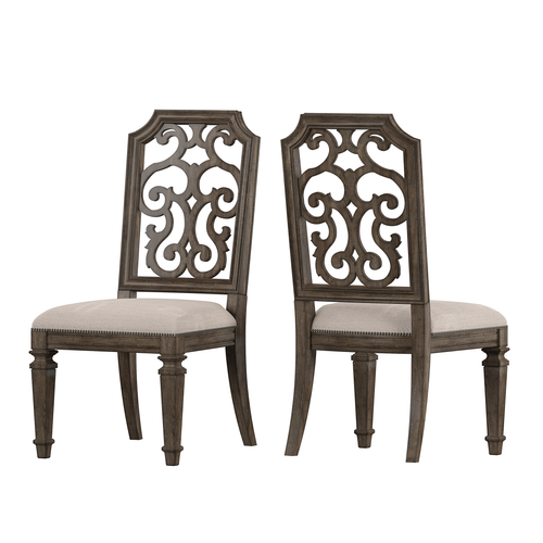 274 - COS Heritage Hill  Fret Back Side Chair Close Up Image